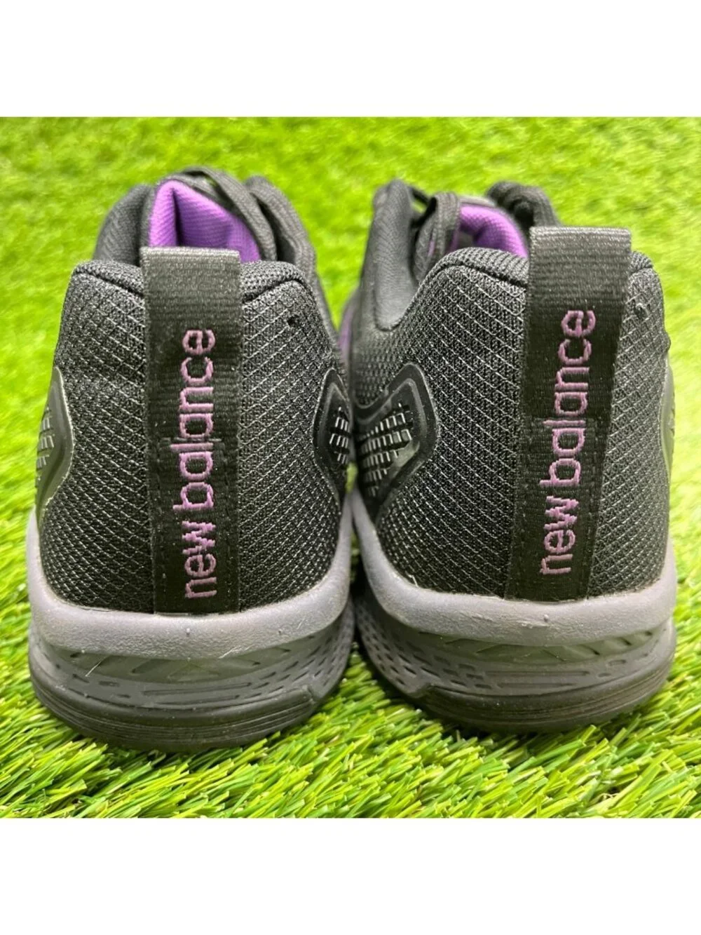 New Balance Evolve Womens Size 6 Black Purple Gray Alloy Toe Safety Work Shoes